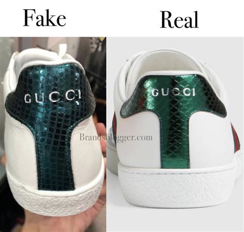 fake gucci bee shoes vs real